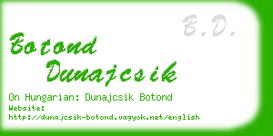 botond dunajcsik business card